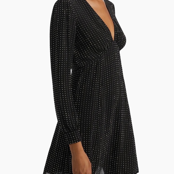 New w/out Tags Michael Kors Crystal-Embellished V-Neck Minidress size 6 - Picture 6 of 7